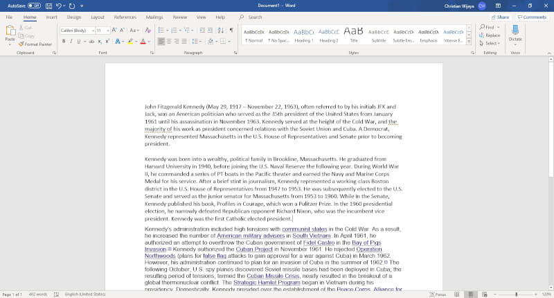 remove all formatting in word