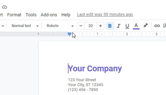Slide to left or right - How to Change Margins In Google Docs 17