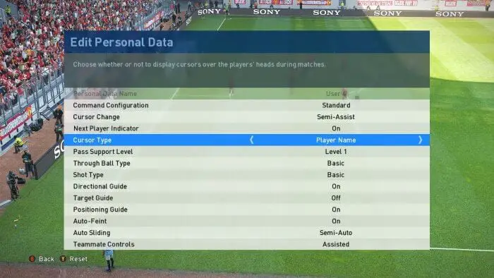 Cursor Type Player Name - How to Show Player Name Above Head on PES 2019 11