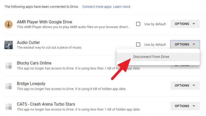 Disconnect from drive - How to Disconnect Third-Party Apps from Google Drive 9
