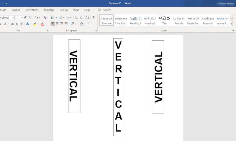 How To Write Words Vertically In Word