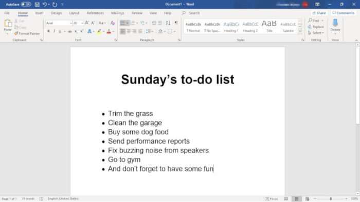 to do list - How to Make a Printable Checklist in Microsoft Word 5