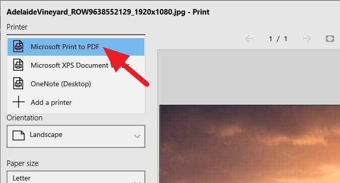 How to Save a Picture as a PDF Using Microsoft Photos