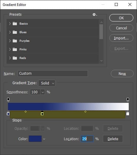 add dot - How to Make Gradient More Than Two Colors in Photoshop 13