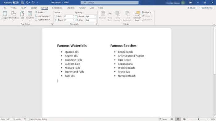 how-to-make-bullet-points-list-in-ms-word-side-by-side