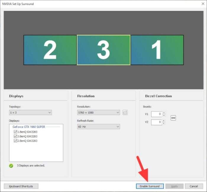 Enable Surround - How to Setup NVIDIA Surround for Triple Monitor Gaming 11