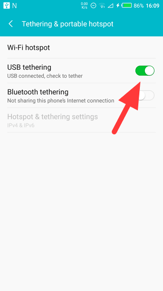 USB tethering - How to Turn Android into WiFi Adapter for PC 13