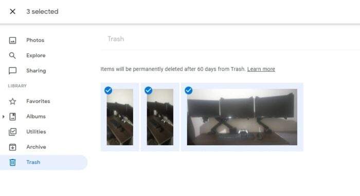 Select deleted items - How to Recover Deleted Photos from Google Photos 18 Select deleted items - How to Recover Deleted Photos from Google Photos 17