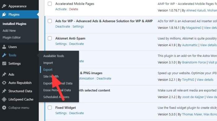 Tools Export - How to Import WordPress Posts with Featured Images & Attachments 3