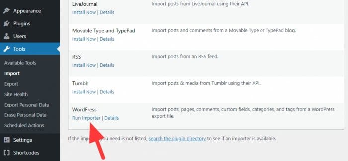 run importer - How to Import WordPress Posts with Featured Images & Attachments 13