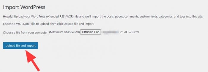 upload file and import - How to Import WordPress Posts with Featured Images & Attachments 15