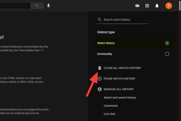clear all watch history - How to Delete Watched Videos History on Youtube Instantly 9