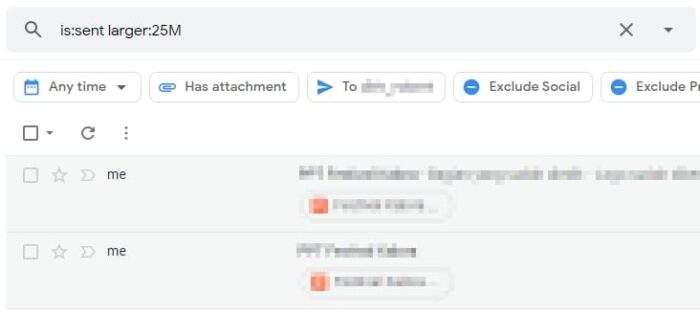 larger than 25 mb - How to Instantly Find Large Emails in Gmail and Delete Them 13