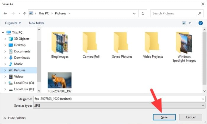save 10 - How to Resize a Picture on PC Without Third-Party App 23