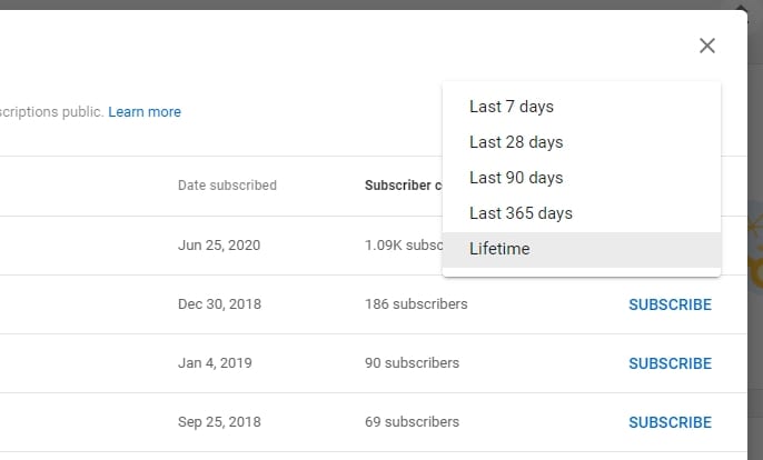 subscribers last 7 days - How to See Who is Subscribed to Your Youtube Channel 13