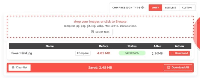 cloudcompressor.io - 5 Best Free Tools to Compress Photos Online Without Visual Downgrade 7