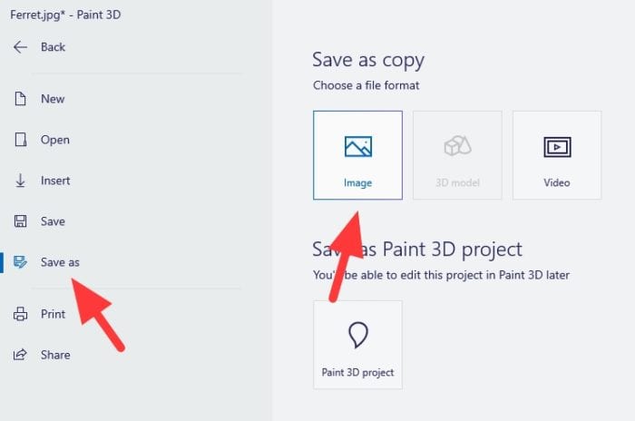 save as image 1 - How to Make Transparent Background in Paint 3D 21