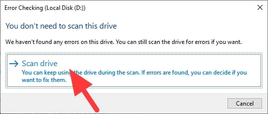 scan drive - How to Check Your Hard Drive Health with These 4 Tricks 11