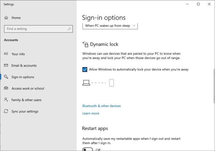 Dynamic Lock - How to Instantly Lock Your Windows 10 PC When Not in Use 13