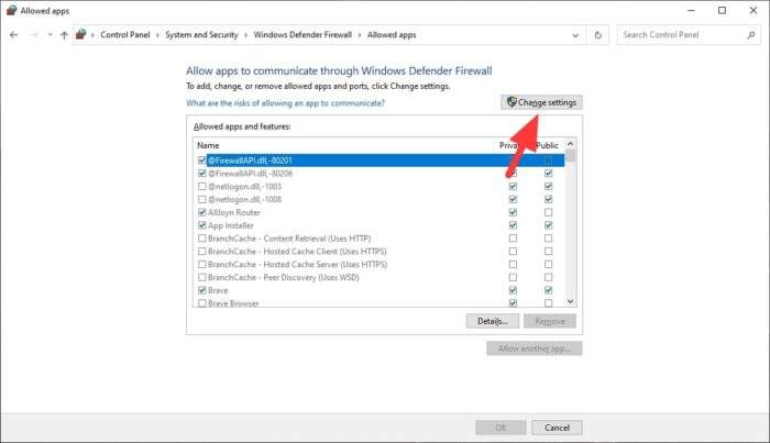 change settings - How to Block or Unblock a Program in Windows Defender Firewall 13