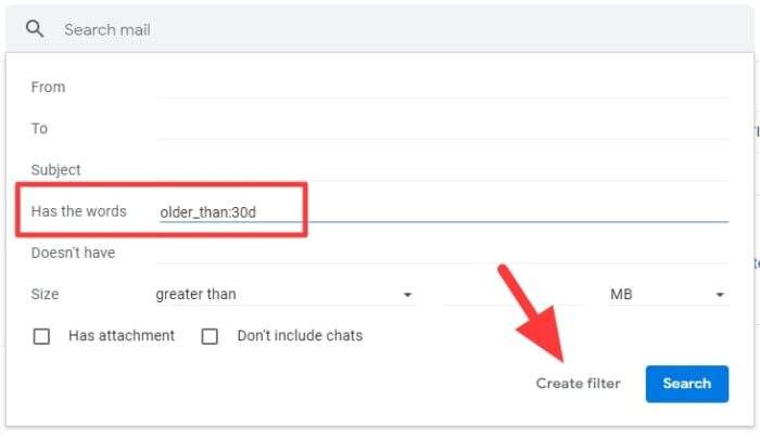 crear filtro: Cómo Eliminar Automáticamente correos electrónicos Antiguos en Gmail 7