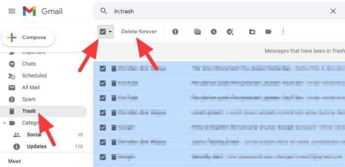 Excluir para sempre 1 - Como excluir automaticamente e-mails antigos no Gmail 23