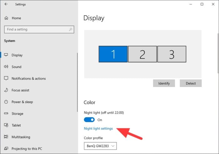 night light settings 1 - How to Enable Windows 10' Night Light on to Reduce Eye Strain 9