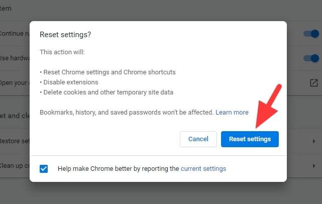 reset settings - How to Reset Google Chrome to Its Default Settings 25