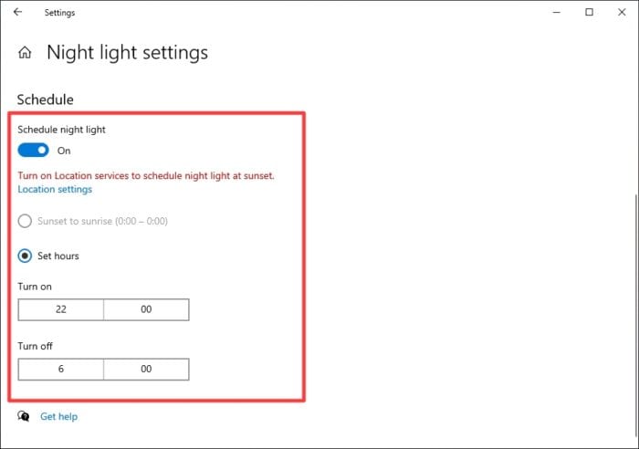 schedule night light - How to Enable Windows 10' Night Light on to Reduce Eye Strain 13