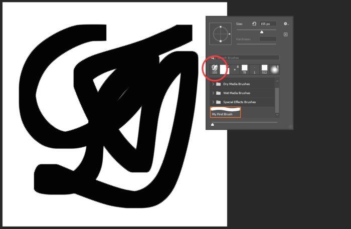 brush created - How to Create Your Own Brush in Photoshop 17
