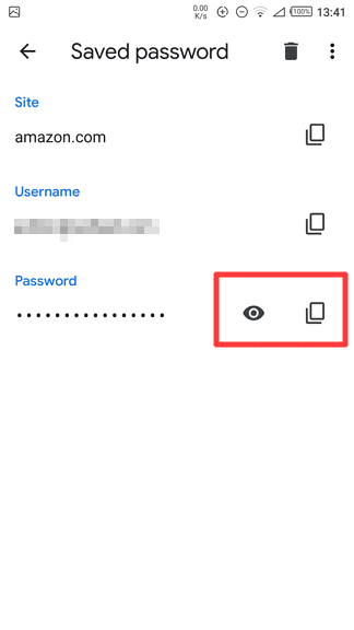 copy password - How to See Your Saved Passwords on Chrome Android 13