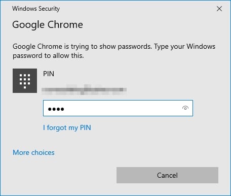 enter pin - How to See Your Saved Passwords on Chrome Desktop 13