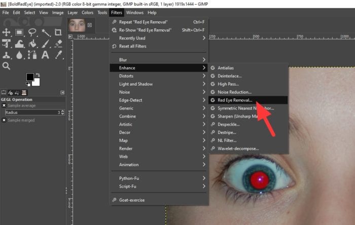 red eye removal - How to Fix Multiple Red Eyes Automatically with GIMP 11