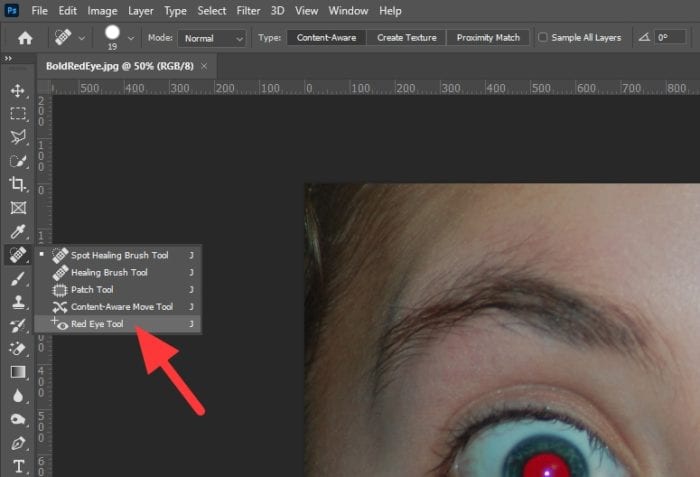red eye tool - How to Fix Red Eyes Effect in Photos with Photoshop 7