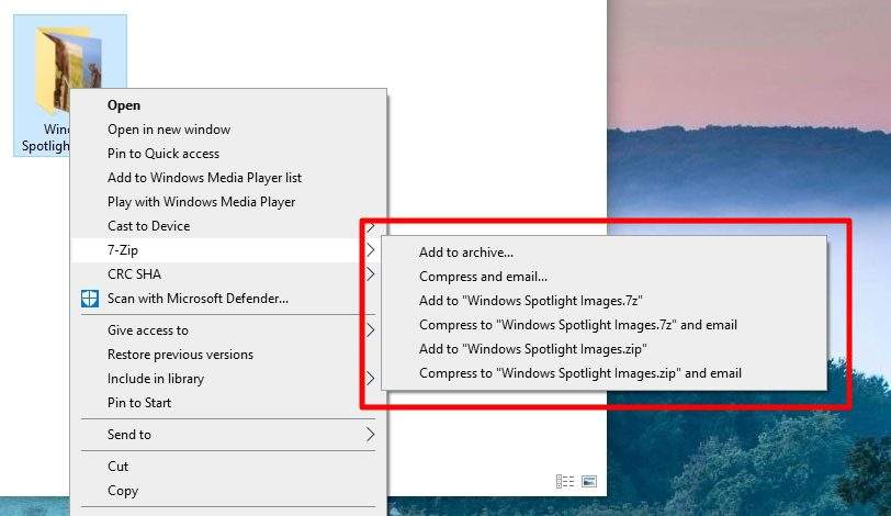 7zip not showing up in right click
