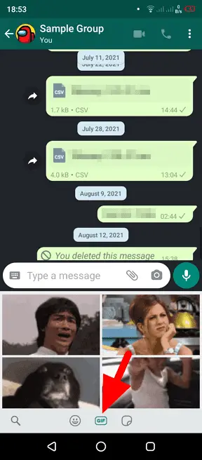 gif - How to Send Animated GIF in WhatsApp Chat 7