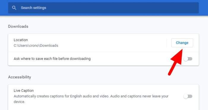 change - How to Change Chrome PC Default Download Location 7