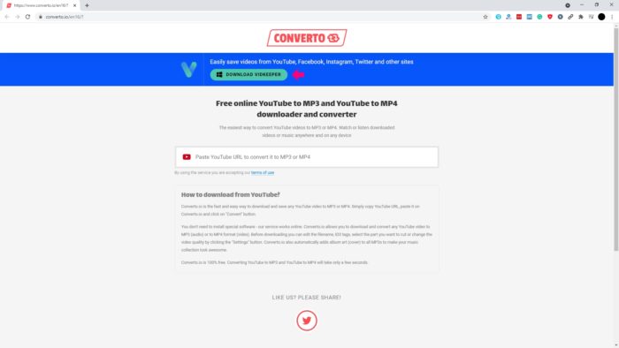 converto - 3 Best Free Tools to Download YouTube Video Without Apps 6
