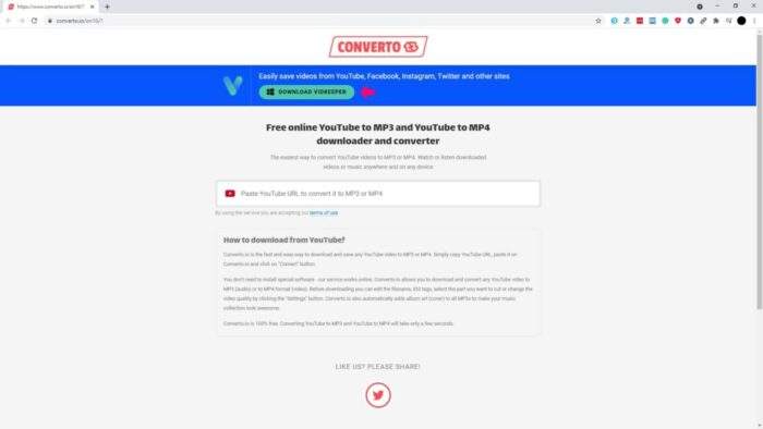 converto - 3 Best Free Tools to Download YouTube Video Without Apps 6