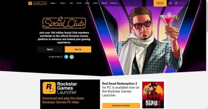 sign into rockstar social club