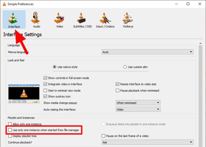 use only one instance when started from file manager - How to Play Multiple Video Windows with VLC Media Player 9