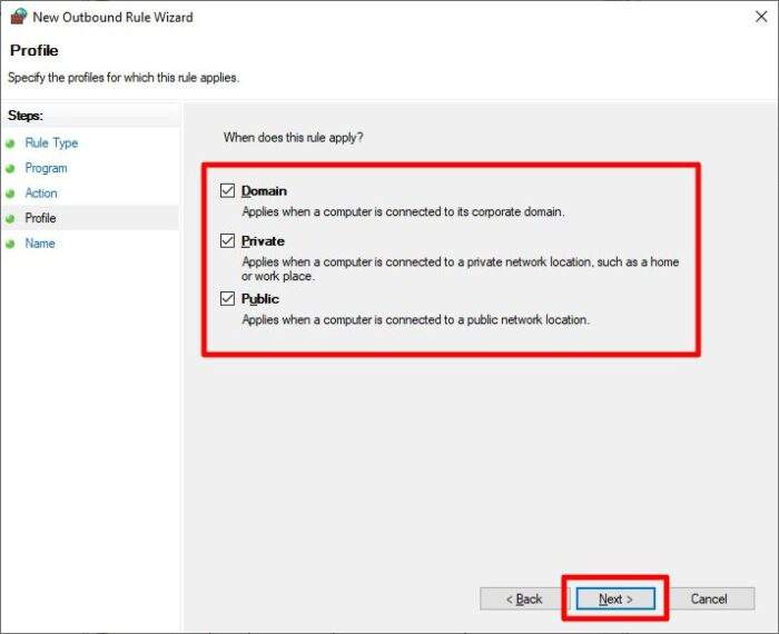 domain private public - How to Block a Windows Program from Accessing the Internet 28 domain private public - How to Block a Windows Program from Accessing the Internet 27