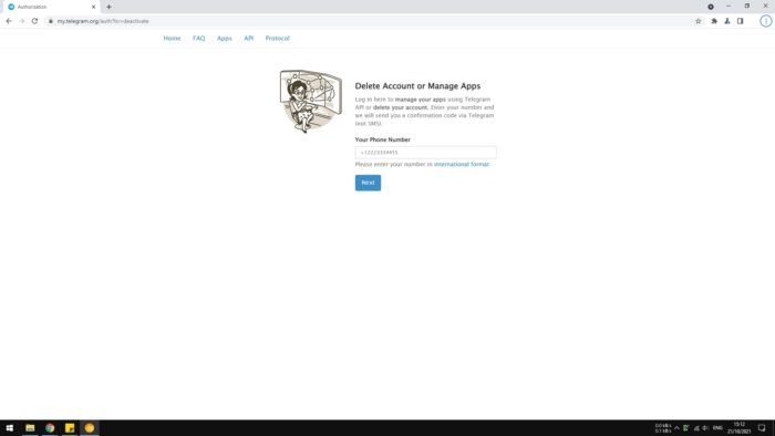 telegram deactivation page - How to Delete Your Telegram Account Quickly & Permanently 19