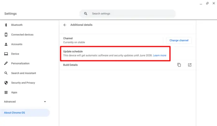 update schedule - How to Find Chromebook Expiration Date & What to Do After 13