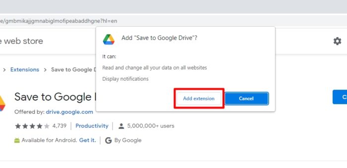 add extension 2 - How to Save a YouTube Video Directly to Google Drive 7
