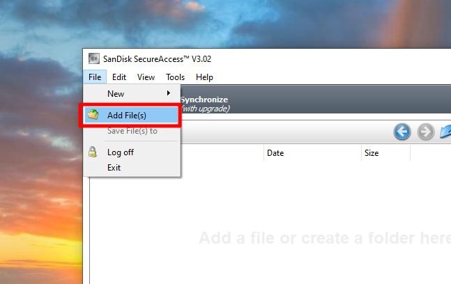 add files - How to Use Sandisk SecureAccess to Protect a Flash Drive 19