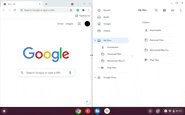 adjust windows size - How to Split Screen for Two Apps on Chromebook 17