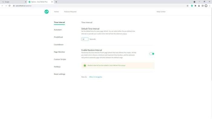 auto refresh plus settings - How to Make Chrome Automatically Refresh a Web Page 19