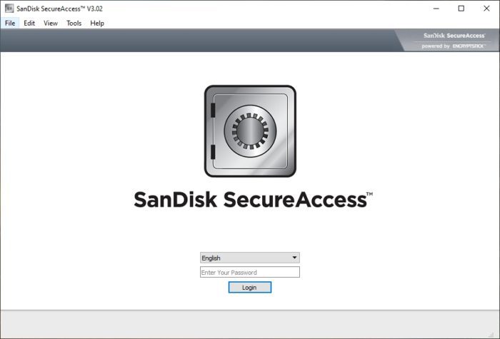 enter password - How to Use Sandisk SecureAccess to Protect a Flash Drive 25