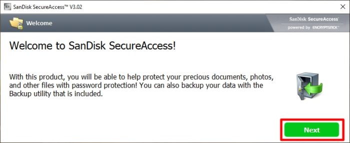 next - How to Use Sandisk SecureAccess to Protect a Flash Drive 9